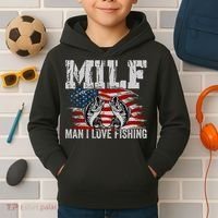 MILF Man I Love Fishing Kids Hoodie thumb 2