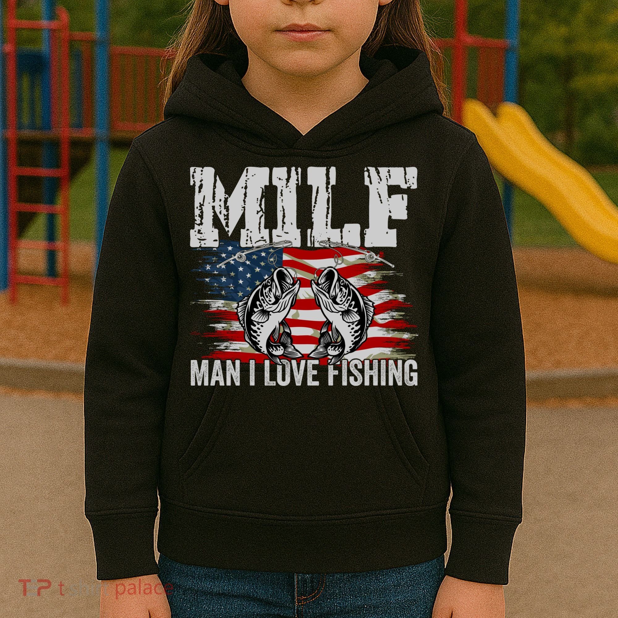 MILF Man I Love Fishing Kids Hoodie