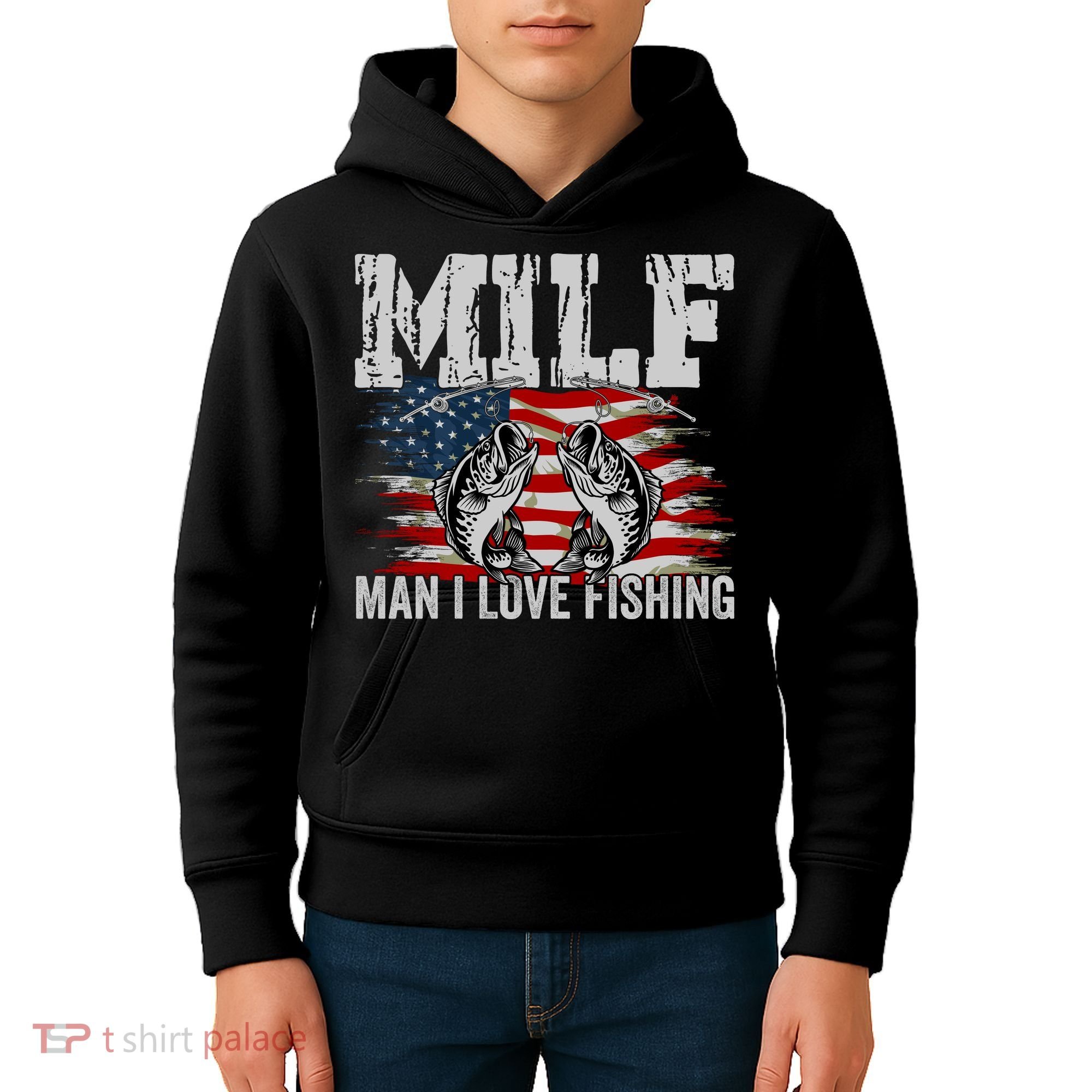 MILF Man I Love Fishing Kids Hoodie