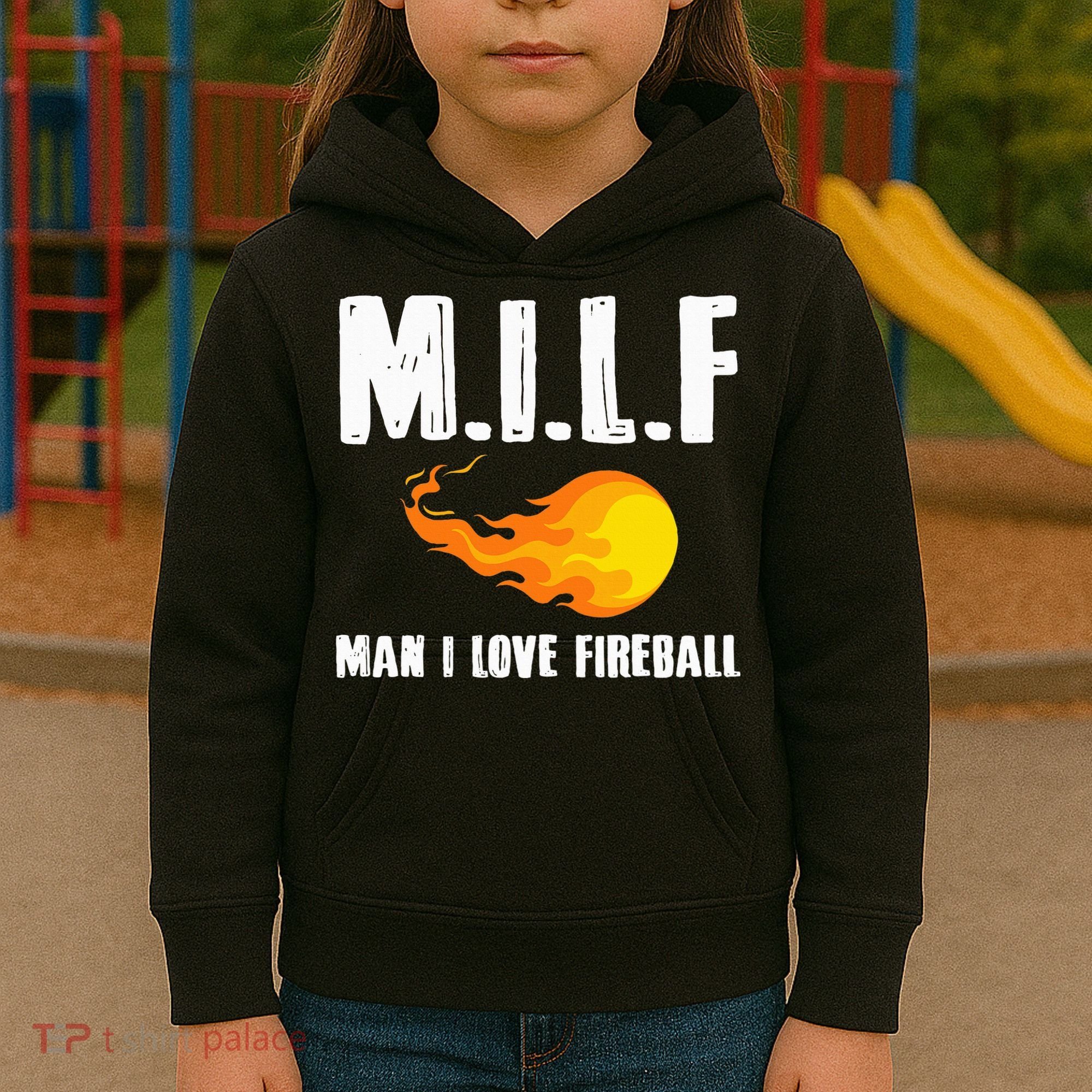 Man M I L F I Love F.I.R.E.B.Al.L Kids Hoodie