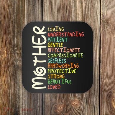 Mother Meaning I Love Mom Coaster