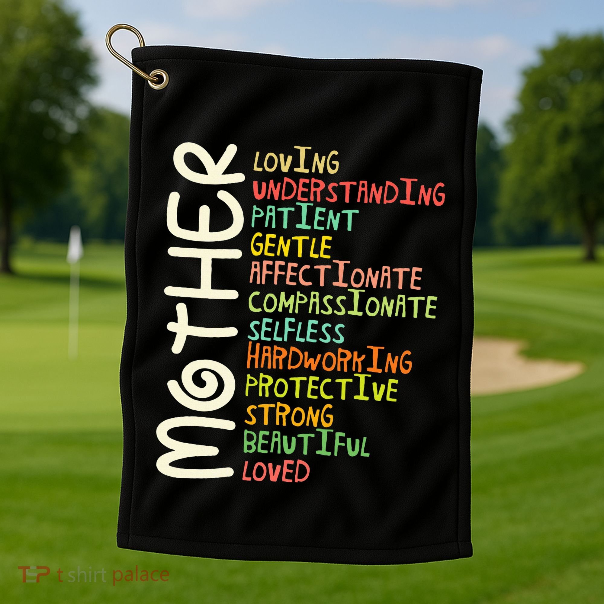Mother Meaning I Love Mom Golf Towel