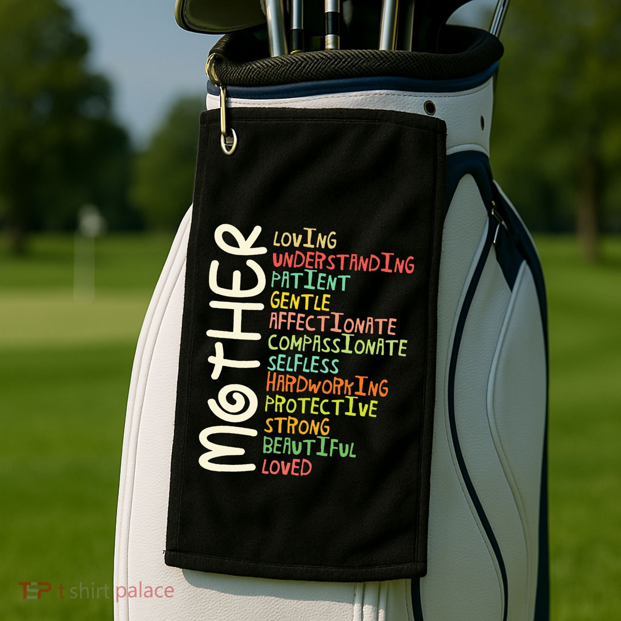 Mother Meaning I Love Mom Golf Towel