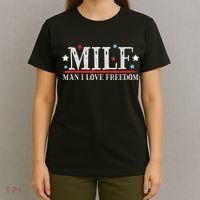 MILF Man I Love Freedom Funny Patriotic 4th Of July Funny T-Shirt thumb 4