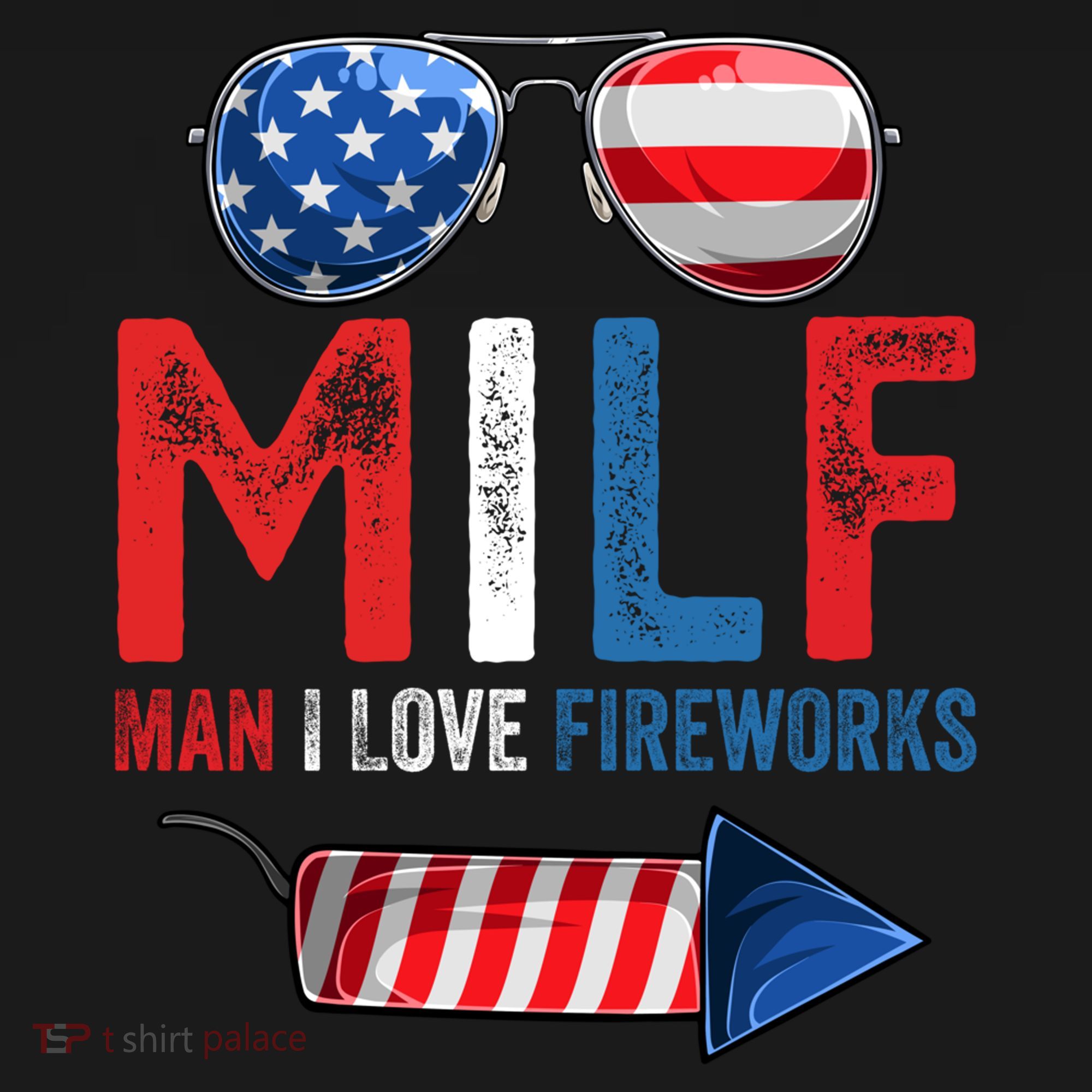 MILF Man I Love Fireworks Funny 4th Of July Gift Apron