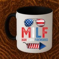 MILF Man I Love Fireworks Funny 4th Of July Gift Coffee Mug thumb 2