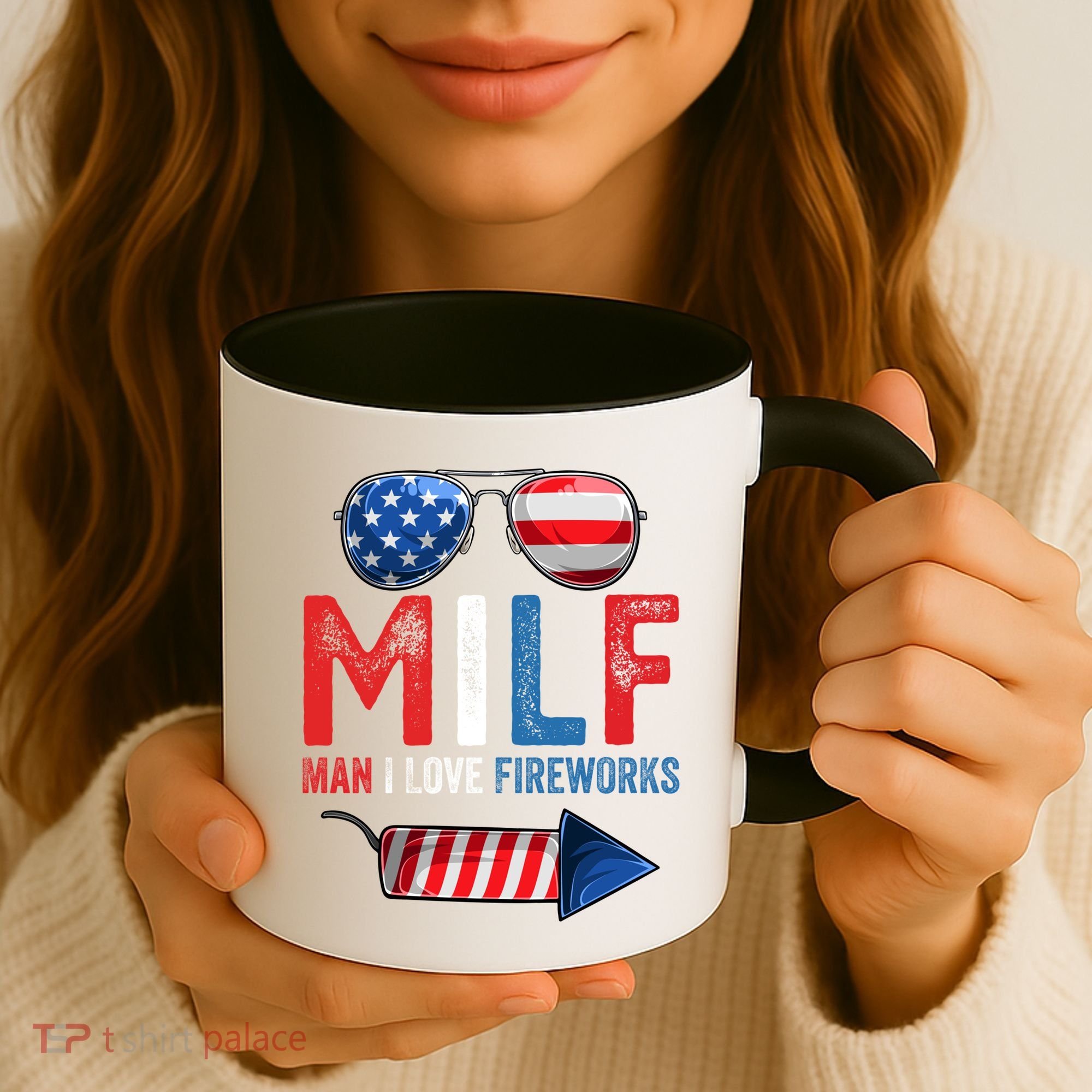 MILF Man I Love Fireworks Funny 4th Of July Gift Coffee Mug