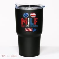 MILF Man I Love Fireworks Funny 4th Of July Gift Tumbler thumb 0