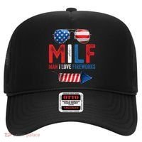 MILF Man I Love Fireworks Funny 4th Of July Gift Hat thumb 0