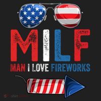 MILF Man I Love Fireworks Funny 4th Of July Gift Golf Towel thumb 3