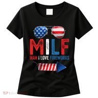 MILF Man I Love Fireworks Funny 4th Of July Gift Women's T-Shirt thumb 0