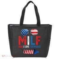 MILF Man I Love Fireworks Funny 4th Of July Gift Tote Bag thumb 0