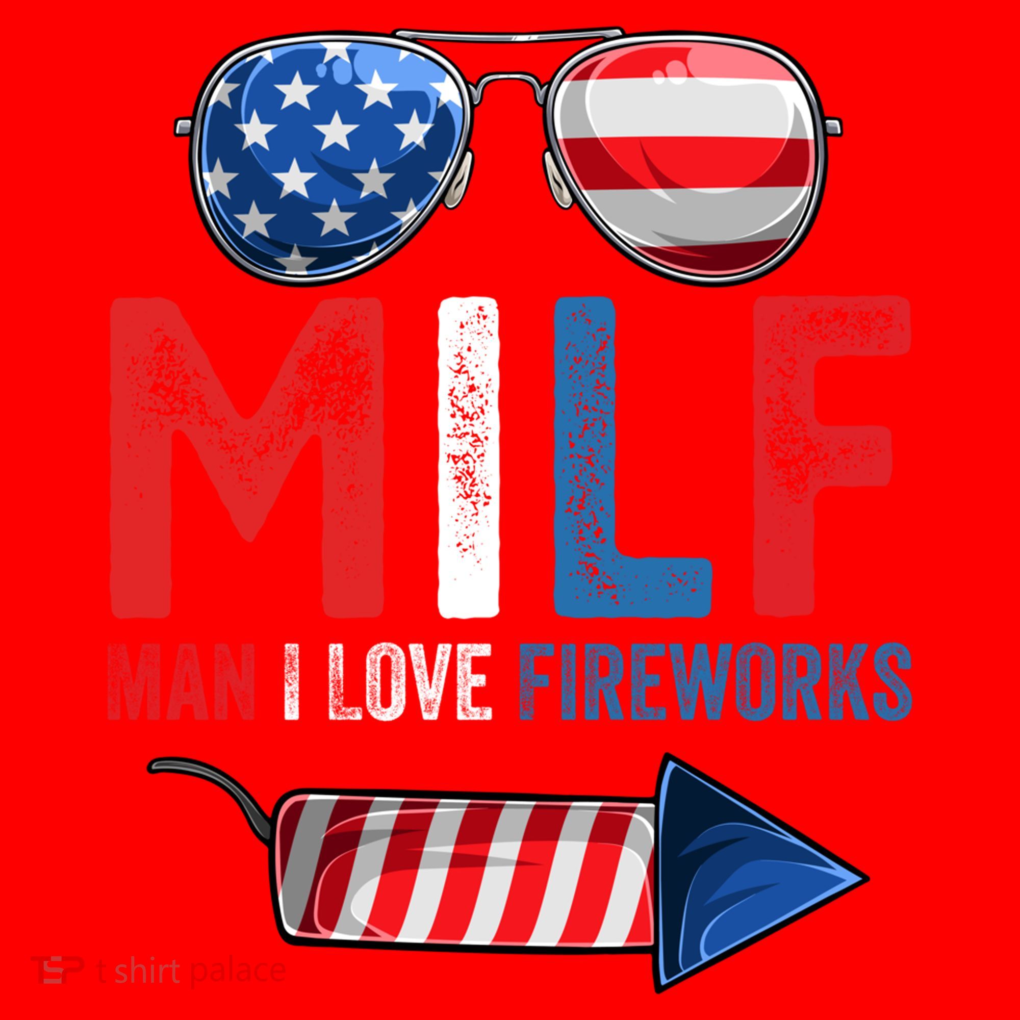 MILF Man I Love Fireworks Funny 4th Of July Gift Santa Hat