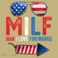 MILF Man I Love Fireworks Funny 4th Of July Gift Mousepad thumb 1