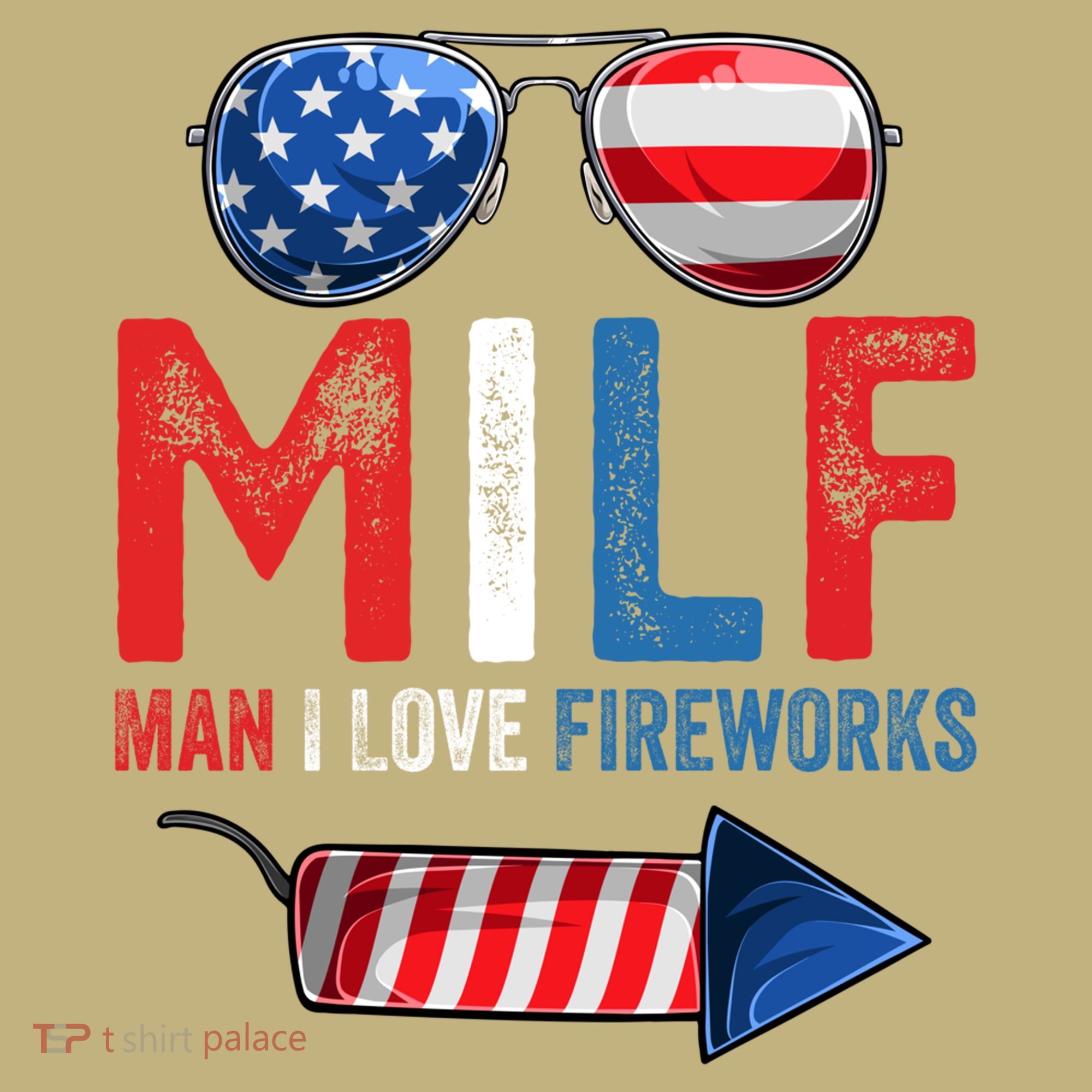 MILF Man I Love Fireworks Funny 4th Of July Gift Mousepad