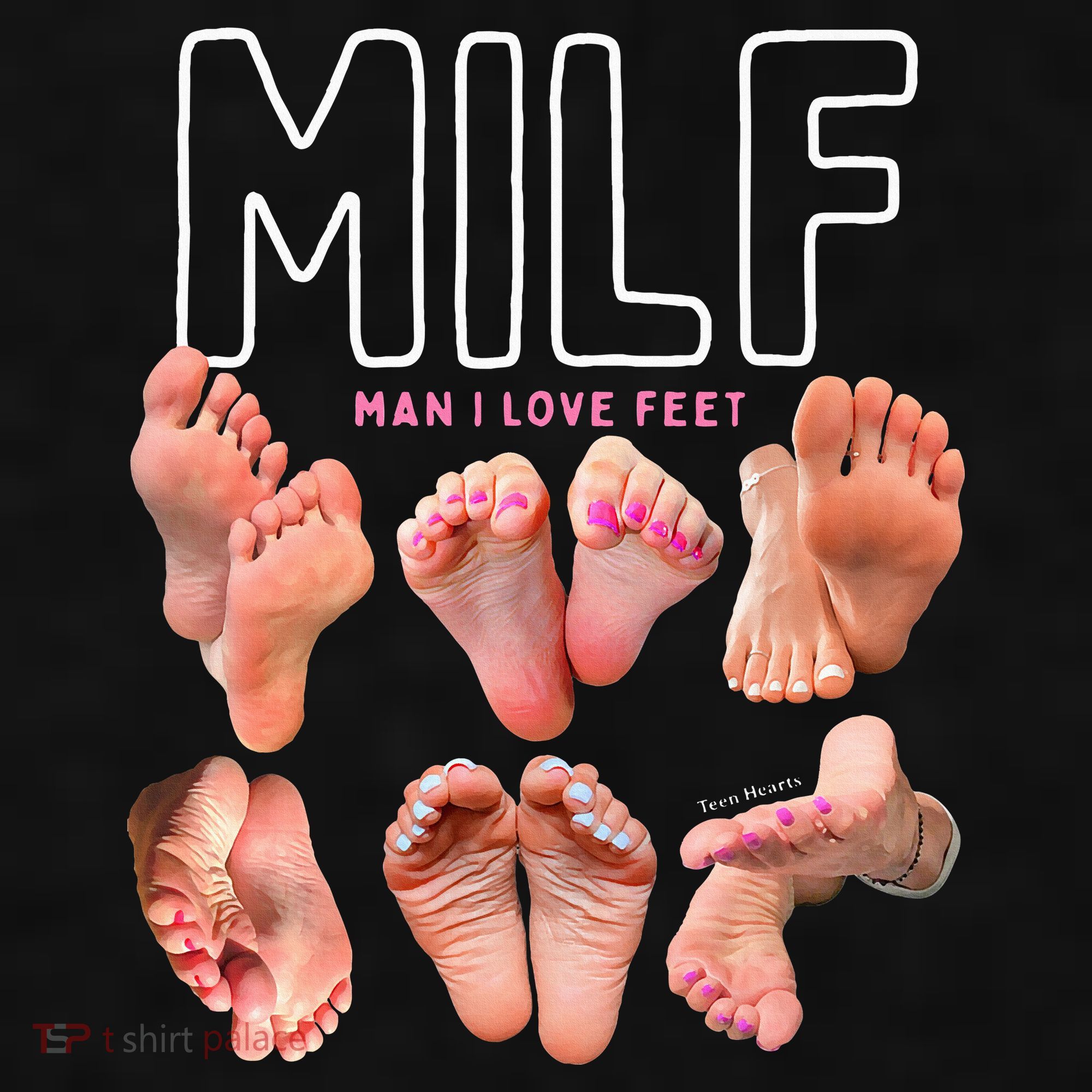 Milf Man I Love Feet Funny Graphic Sarcastic Ladies PosiCharge Tri-Blend Wicking Tank