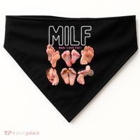 Milf Man I Love Feet Funny Graphic Sarcastic USA-Made Doggie Bandana thumb 0