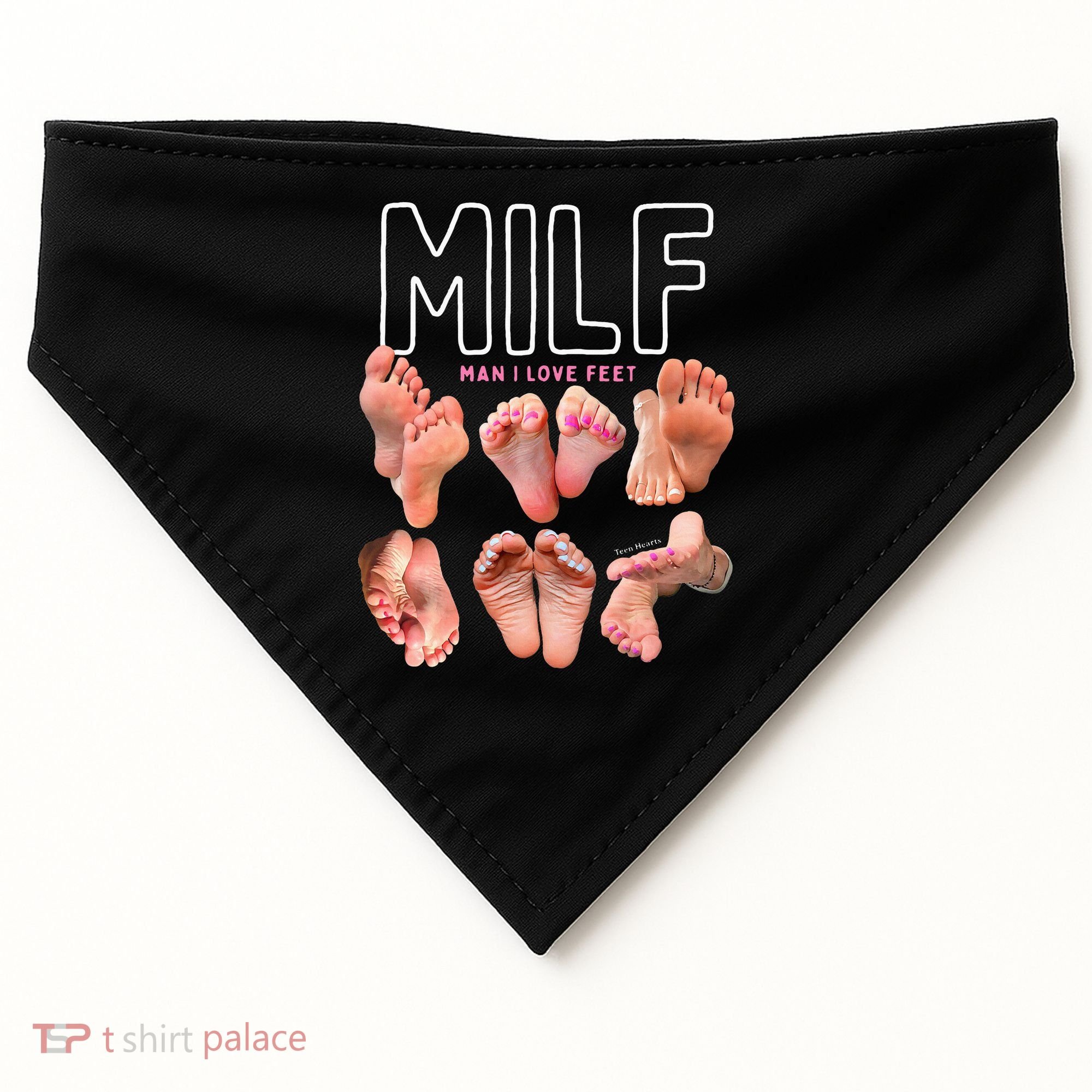 Milf Man I Love Feet Funny Graphic Sarcastic USA-Made Doggie Bandana