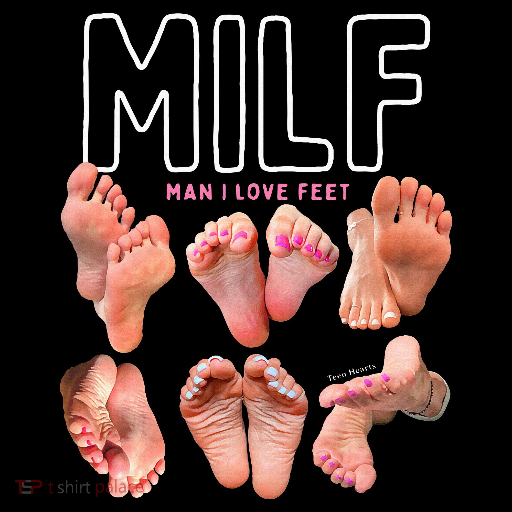 Milf Man I Love Feet Funny Graphic Sarcastic Women's Hoodie