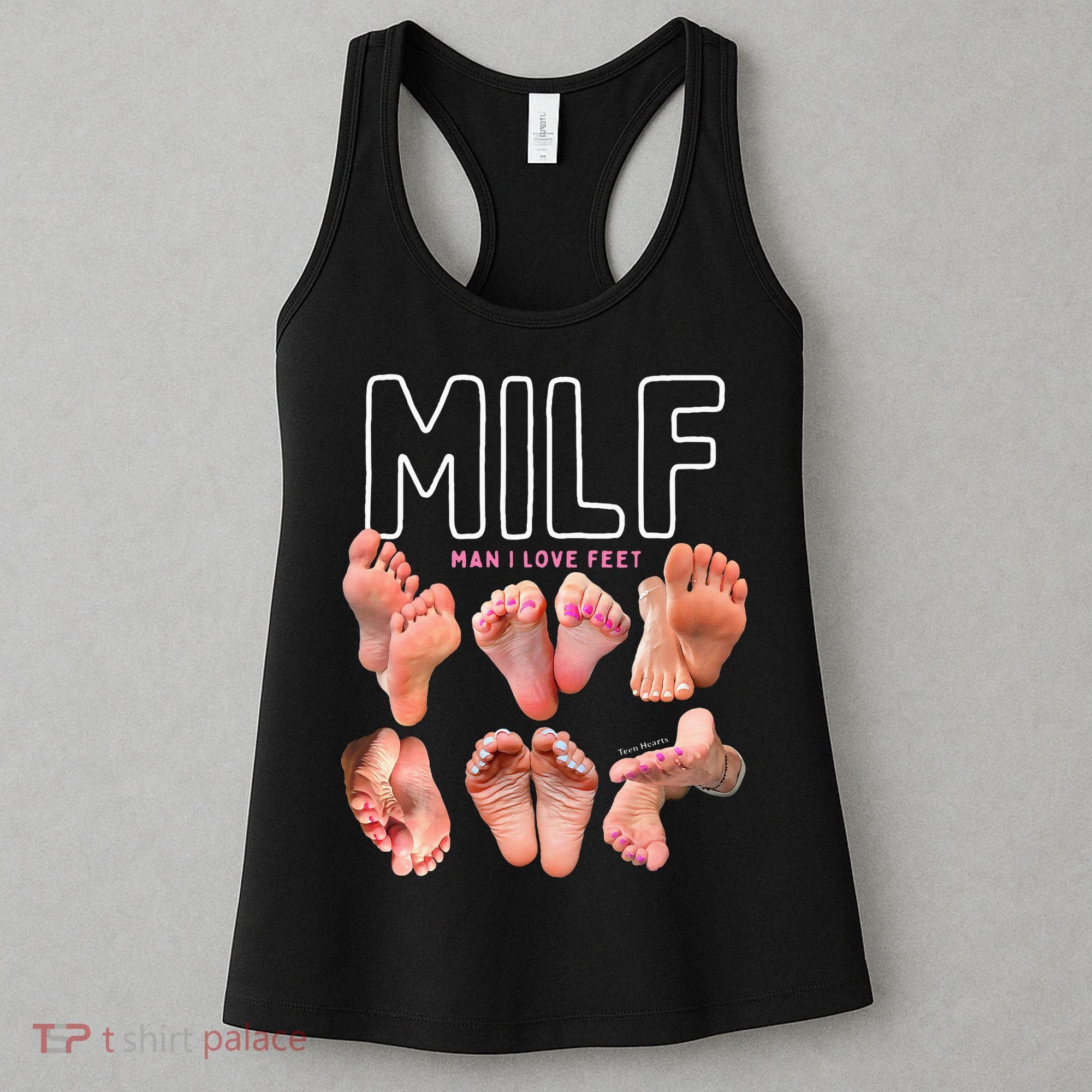 Milf Man I Love Feet Funny Graphic Sarcastic Women's Tank Top