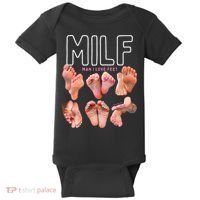 Milf Man I Love Feet Funny Graphic Sarcastic Baby Bodysuit thumb 0