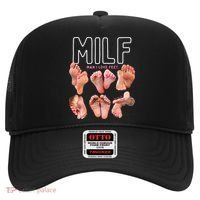 Milf Man I Love Feet Funny Graphic Sarcastic Hat thumb 0