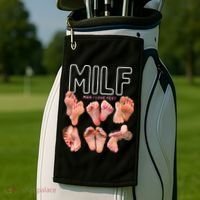Milf Man I Love Feet Funny Graphic Sarcastic Golf Towel thumb 2