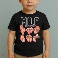 Milf Man I Love Feet Funny Graphic Sarcastic Toddler T-Shirt thumb 2