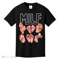 Milf Man I Love Feet Funny Graphic Sarcastic Kids T-Shirt thumb 0