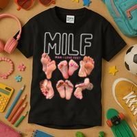 Milf Man I Love Feet Funny Graphic Sarcastic Kids T-Shirt thumb 3