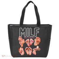 Milf Man I Love Feet Funny Graphic Sarcastic Tote Bag thumb 0