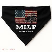 MILF Man I Love Farming Funny Farm Tractor Lover USA-Made Doggie Bandana thumb 0
