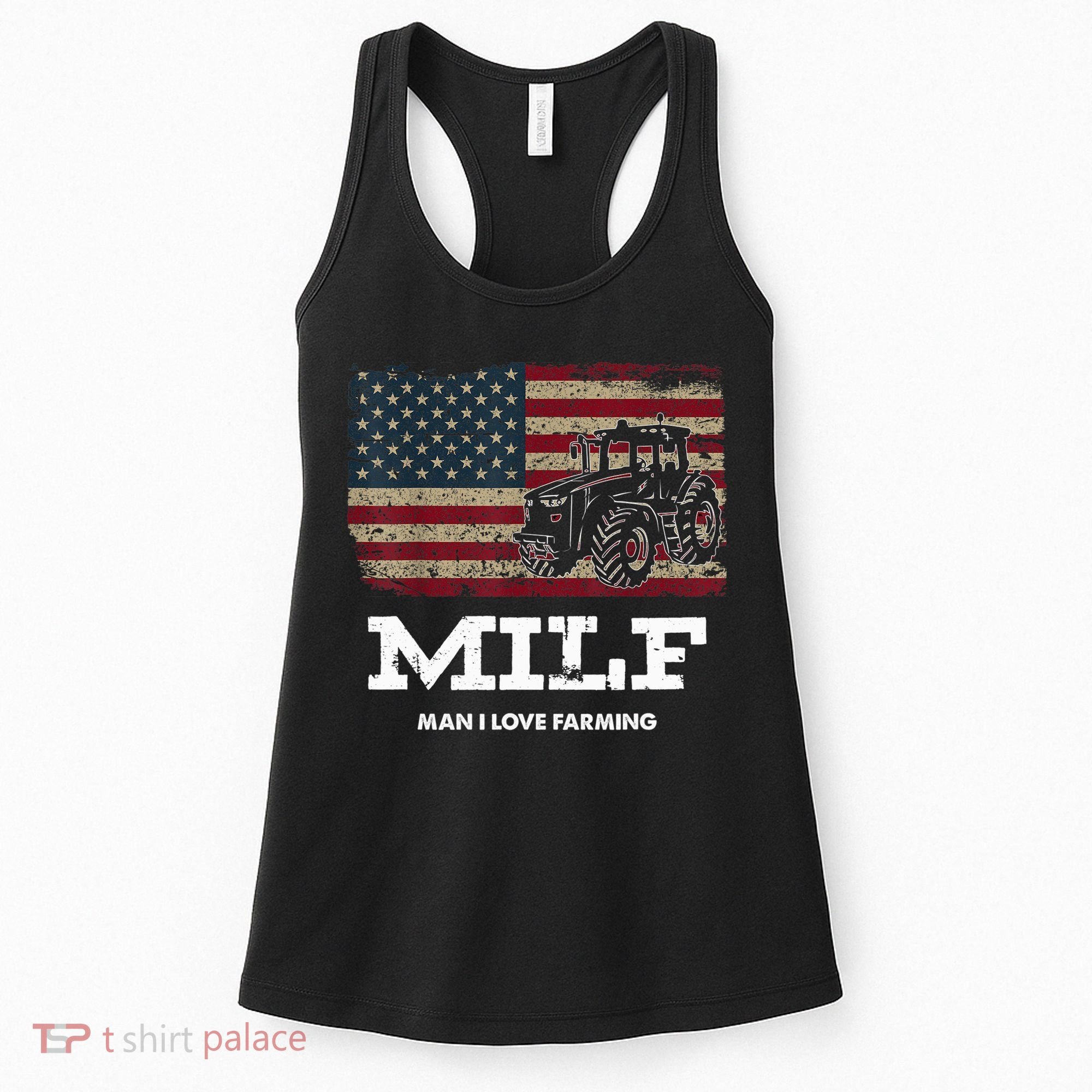 MILF Man I Love Farming Funny Farm Tractor Lover Women's Tank Top