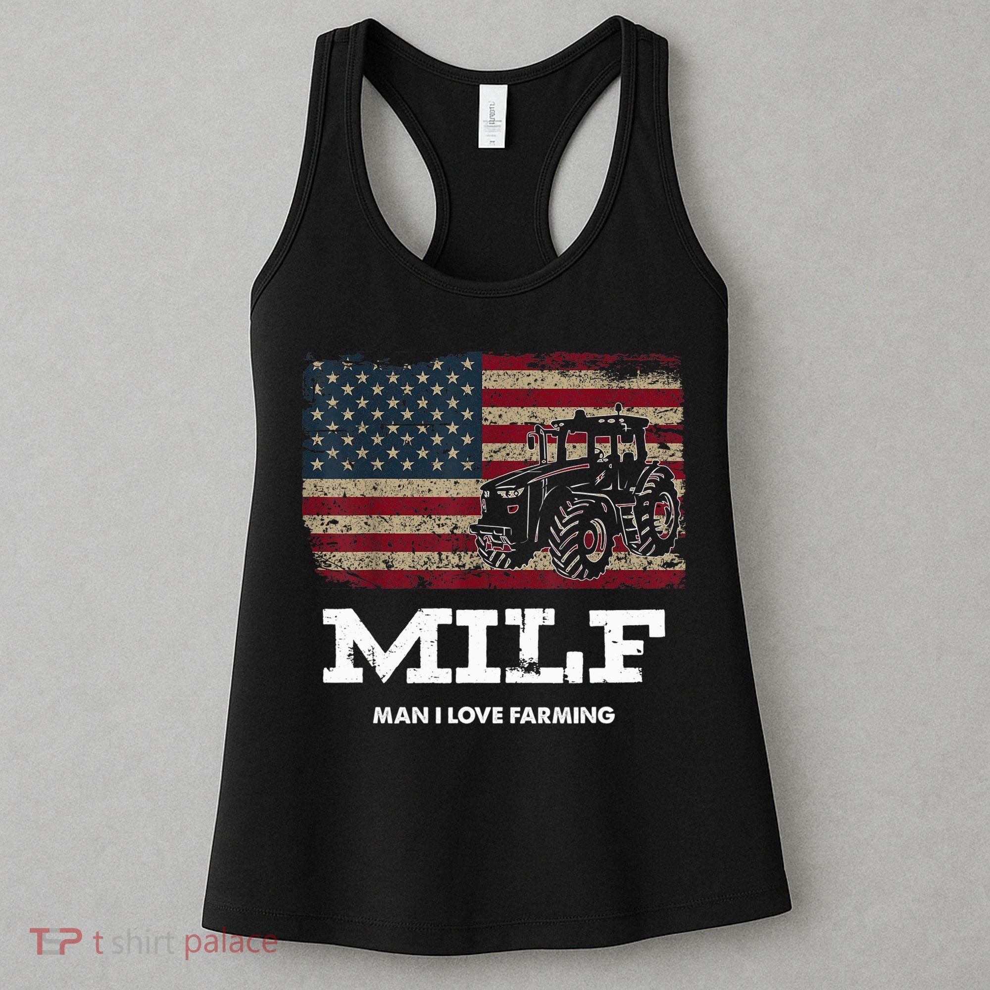 MILF Man I Love Farming Funny Farm Tractor Lover Women's Tank Top