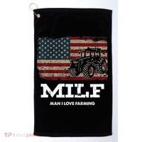 MILF Man I Love Farming Funny Farm Tractor Lover Golf Towel thumb 0