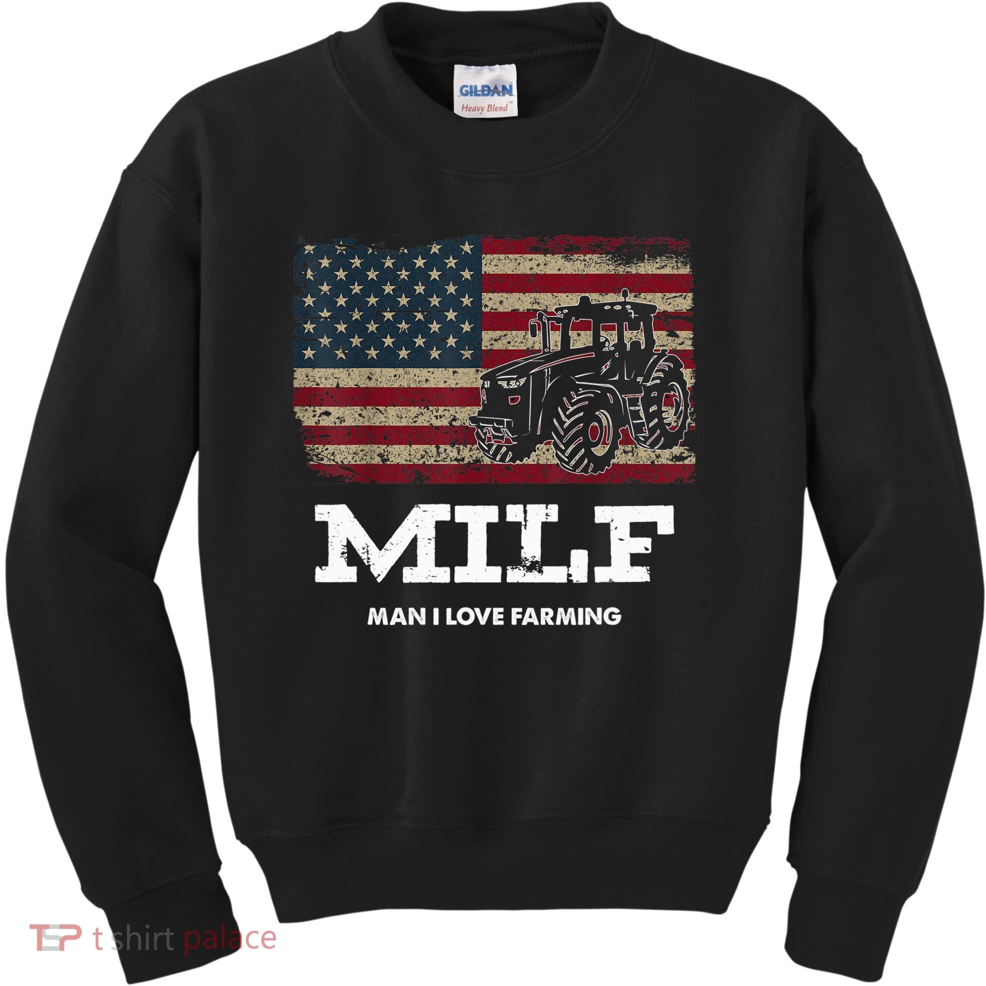 MILF Man I Love Farming Funny Farm Tractor Lover Kids Sweatshirt