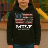 MILF Man I Love Farming Funny Farm Tractor Lover Kids Hoodie thumb 3