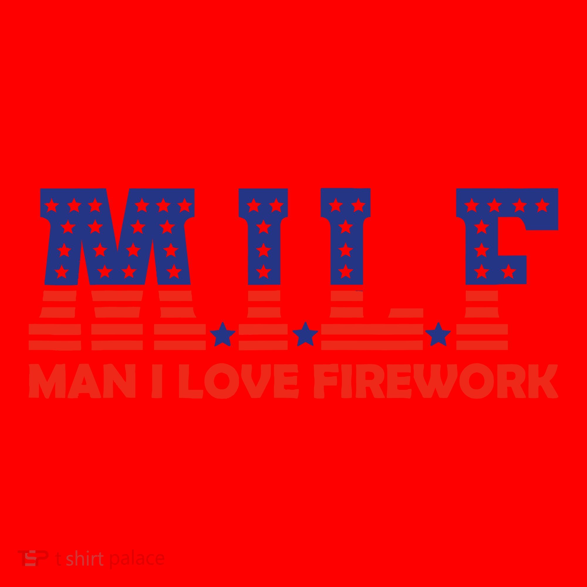 Milf Man I Love Fireworks Funny American 4th Of July Santa Hat