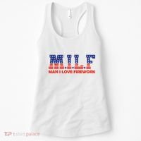 Milf Man I Love Fireworks Funny American 4th Of July Women's Tank Top thumb 0