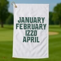 Ms Months January February Izzo April Golf Towel thumb 1