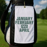 Ms Months January February Izzo April Golf Towel thumb 2