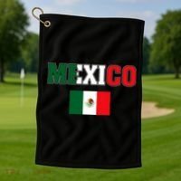 Mexico Mexican Jersey Flag Golf Towel thumb 1