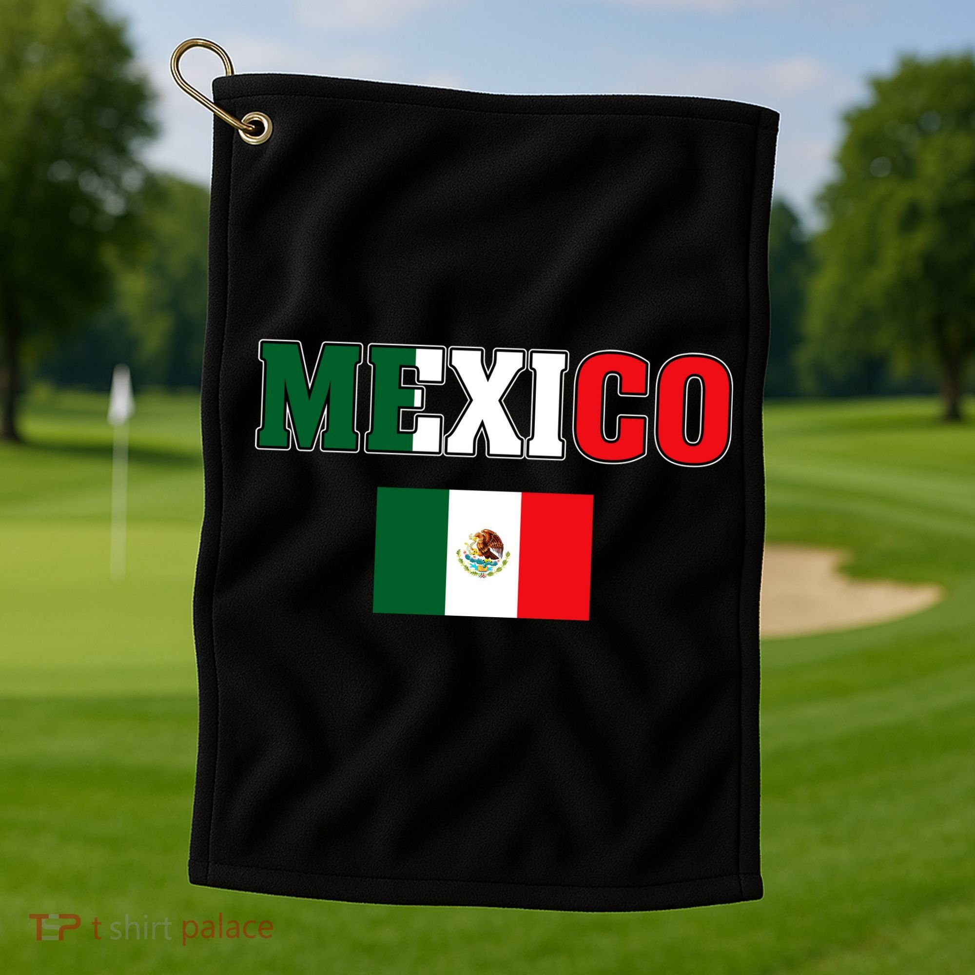 Mexico Mexican Jersey Flag Golf Towel