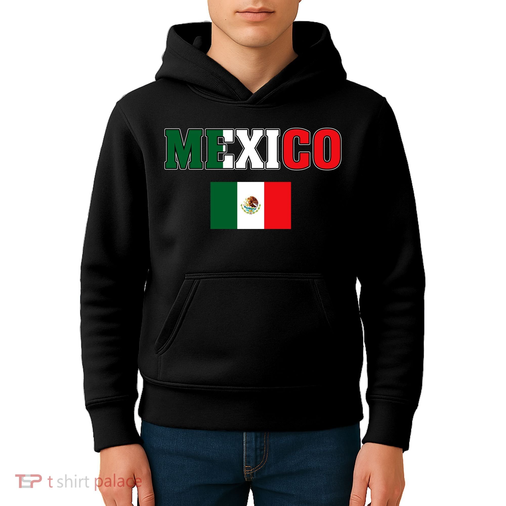 Mexico Mexican Jersey Flag Kids Hoodie