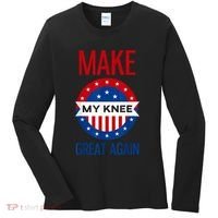 Make My Knee Great Again Funny Surgery Injury Recovery Women's Long Sleeve Shirt thumb 0