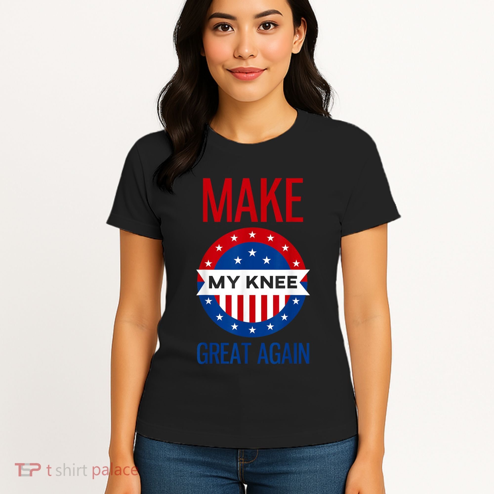 Make My Knee Great Again Funny Surgery Injury Recovery Women's T-Shirt
