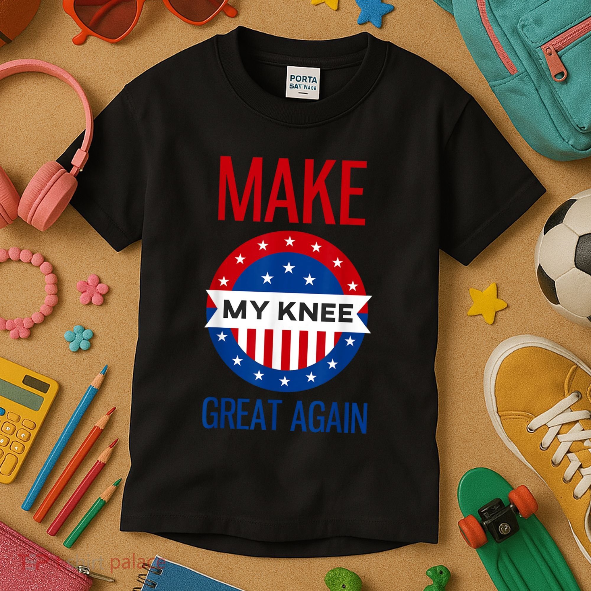 Make My Knee Great Again Funny Surgery Injury Recovery Kids T-Shirt
