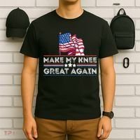 Make My Knee Great Again Funny Surgery Injury Recovery T-Shirt thumb 6