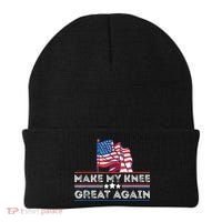 Make My Knee Great Again Funny Surgery Injury Recovery Beanie thumb 0