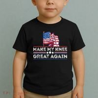 Make My Knee Great Again Funny Surgery Injury Recovery Toddler T-Shirt thumb 2